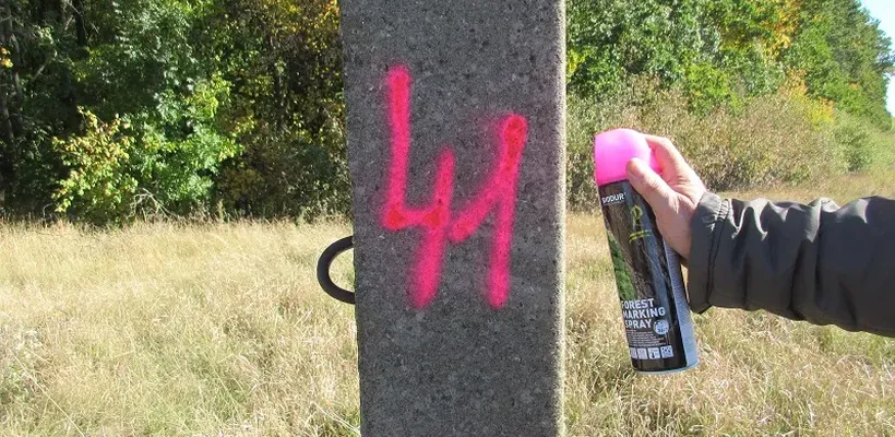 Флуоресцентна фарба для маркування лісу 8